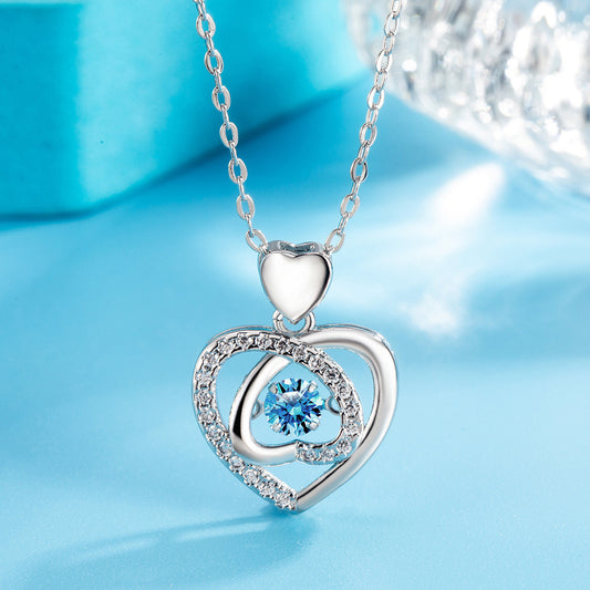 Beating Heart Necklace Female Chinese Valentine's Day